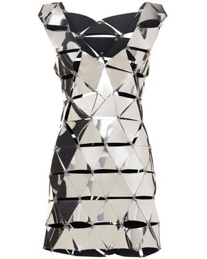 Rabanne Damen Minikleid Mit Verzierung - Mettallic
