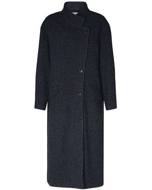 Isabel Marant Sabine ウールロングコート - ブルー