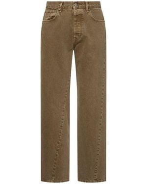 sunflower Wide Twisted Jeans - Natural