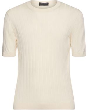 Tagliatore Herren Pullover Aus Seidenstrick „Roden“ - Natur