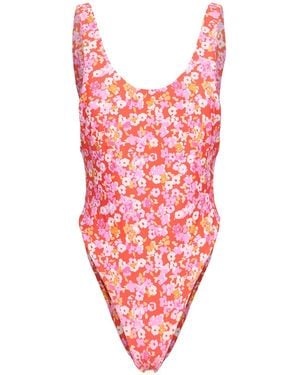ROTATE BIRGER CHRISTENSEN Badeanzug Mit Blumen-Print - Rot