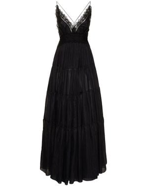 Ermanno Scervino Cotton Blend Long Dress - Black