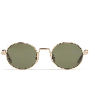 Loewe Slim Oval Metal Sunglasses - Green