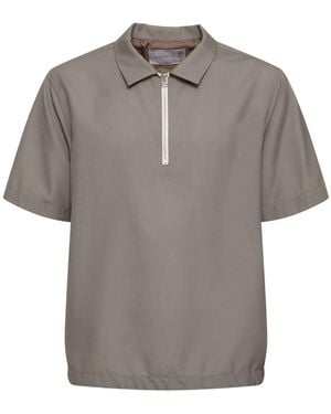 Sacai Suiting Polo Shirt - Grey