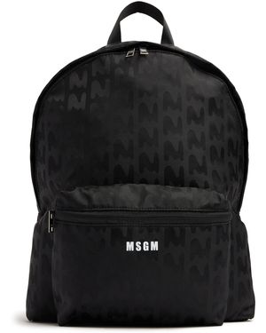 MSGM Monogram Backpack - Black