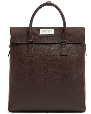 Maison Margiela Herren Vertikale Tote „Daily“ - Braun
