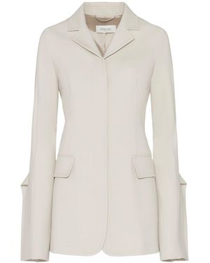 Sportmax Cabreo ビスコースインターロックブレザー - ホワイト