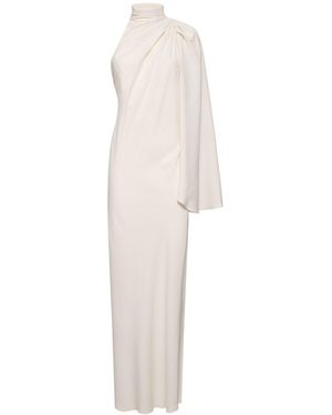 Zuhair Murad ワンショルダードレープカディドレス - ホワイト