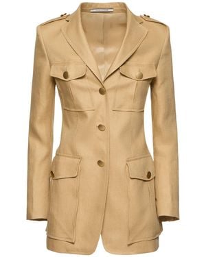 Tagliatore 0205 Damen Safarijacke Aus Leinen „J Giamila“ - Natur