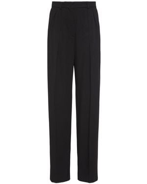 Sportmax Hello ビスコースプリーツワイドパンツ - ブラック