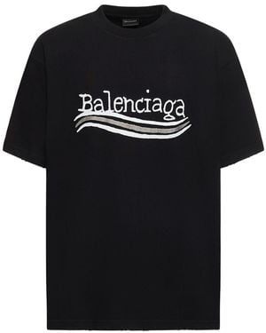 Balenciaga プリントtシャツ - ブラック