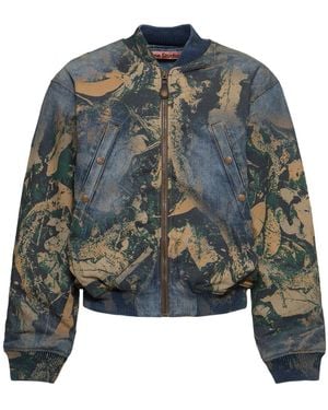 Acne Studios Oliev Messy Oak デニムボンバージャケット - ブルー