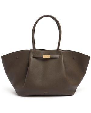 DeMellier London New York Grain Leather Tote Bag - Brown