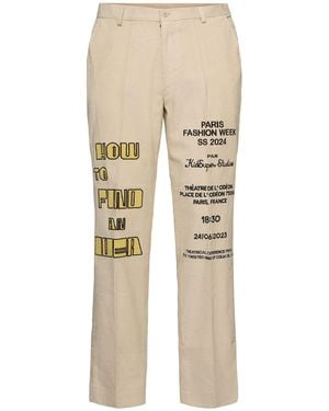 Kidsuper How To Find An Idea Printed Trousers - Natural