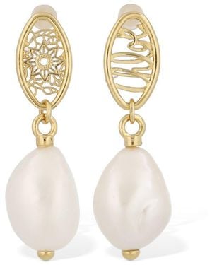 Chloé ゴールド Darcey Lace ドロップピアス - ホワイト
