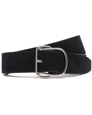 TOTEME Swirl Suede Belt - White