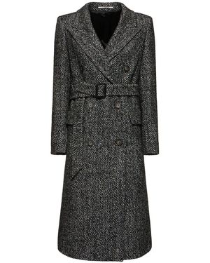 Tagliatore 0205 Jole Double Breast Wool Blend Coat - Black