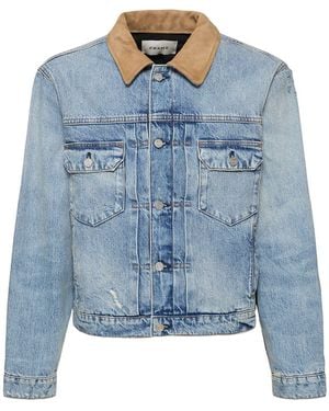 FRAME Vintage Denim Jacket Beach Rips - Blue