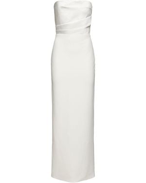 Solace London Afra クレープニットロングドレス - ホワイト