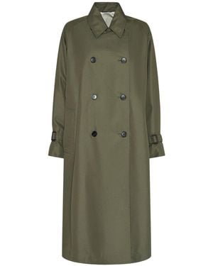 Weekend by Maxmara Canasta Reversible Gabardine Trench Coat - Green