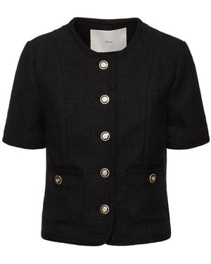 DUNST Damen Jackett Aus Baumwollmischtweed „Summer“ - Schwarz