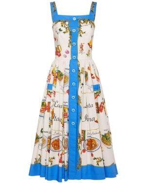 Dolce & Gabbana Capri ポプリンドレス - ブルー