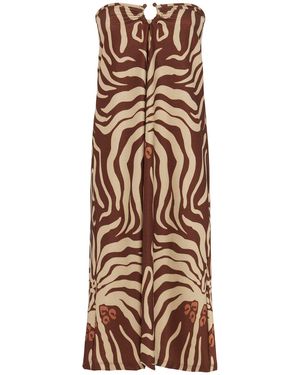 Johanna Ortiz Shimmering Keel Printed Midi Skirt - Natural