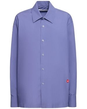Alexander Wang Hemd Aus Baumwolle Mit Knopfverschluss Und Logo - Blau