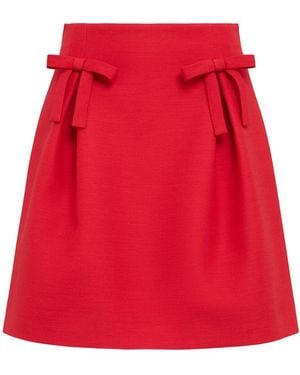 Valentino Damen Crepe Couture-Minirock Mit Schleifen - Rot