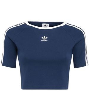 adidas Originals Damen Baby-T-Shirt Mit 3 Streifen - Blau
