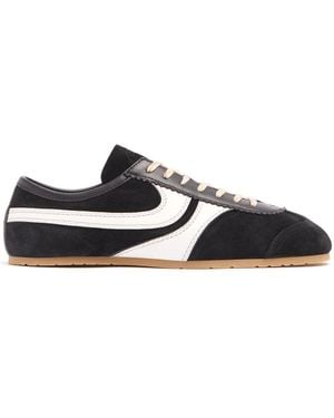Dries Van Noten Suede Low Top Trainers - Black