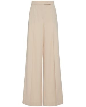 Max Mara Ninfa ギャバジンワイドパンツ - ナチュラル