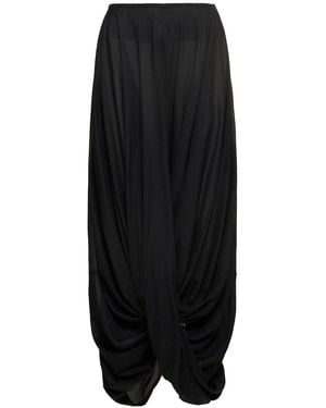 TOTEME Damen Cocoon Draped Lyocell Blend Pants - Schwarz