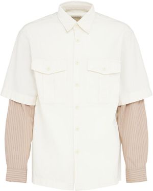 Dries Van Noten Herren Baumwollhemd „Cassen“ - Weiß