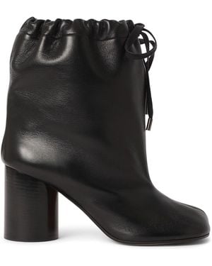 Maison Margiela 80mm Hohe Stiefel Aus Weichem Leder "tabi" - Schwarz