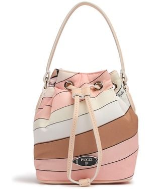Emilio Pucci Iride Nylon Bucket Bag - Pink