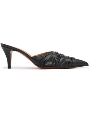 Alexander McQueen Ruched Mules - Black