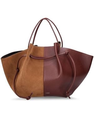 Yuzefi Grosse Tote Aus Leder "mochi" - Braun