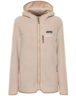 Patagonia Hoodie Aus Technofleece "retro" - Natur
