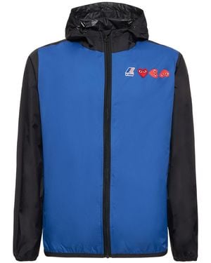 COMME DES GARÇONS PLAY Nylonjacke Mit Kapuze - Blau