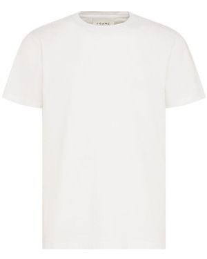 FRAME Herren Logo Cotton T-Shirt - Weiß
