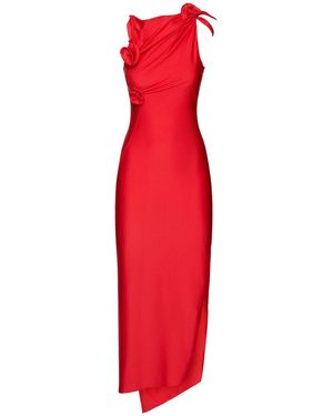 Coperni アシンメトリーストレッチジャージードレス - レッド