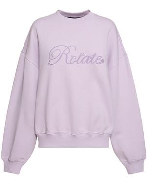 ROTATE BIRGER CHRISTENSEN Sui Cotton Logo Sweatshirt - Purple