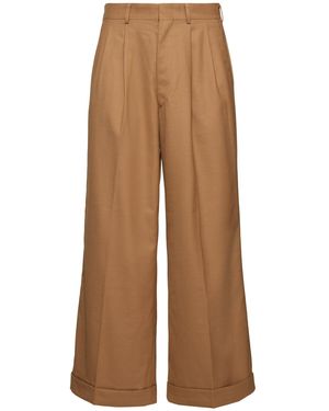 Junya Watanabe ウールブレンドパンツ - ブラウン