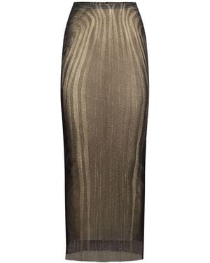 Jean Paul Gaultier Mesh Spiral ロングスカート - マルチカラー