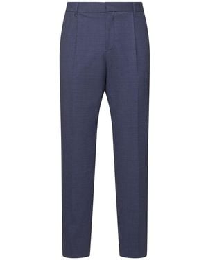 BOSS Peter Wool Blend Trousers - Blue