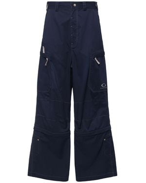 Balenciaga ユーティリティテック&コットン ワークパンツ - ブルー