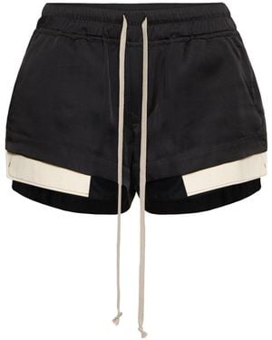 Rick Owens Boxershorts Mit Charmeuse In Waschung "fog" - Schwarz