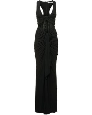 Christopher Esber Langes Kleid Mit Drapiertem Ausschnitt "vivenda" - Schwarz