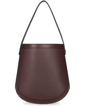 SAVETTE Bucket Leather Shoulder Bag Unique - Purple